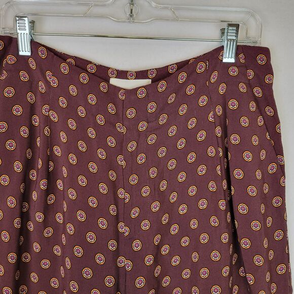 By Anthropologie Womens Marsden Wide Leg Pants Size 8 Brown High Rise Hippie - Picture 3 of 12